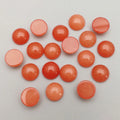 Huiying Natural Crystals 10mm Orange Color Round Cabochon Gemstone for Jewelry Crafts