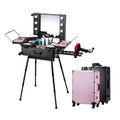 Expandable Studio Makeup Case With Lights Makeup Train Case Hot Sale Professional Aluminum Makeup Organizers Fashion Vanity Case