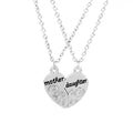 G859 Mother's Day Jewelry a Pair Matching Heart Pendant Necklaces Mother Daughter Necklace