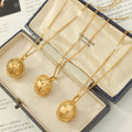 Hip Hop 18k Gold Filled Geometric Ball Fine Necklace Creative 316l Stainless Steel Star Planet Pendant Necklace For Couple
