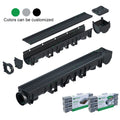 Swimming Pool Plastic Trench Linear Drain Channel With Plastic Cover for Road Outdoors Drainage System