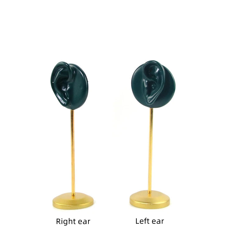 New Tending Creative Gold Hardware Resin Ear Face Shape Jewelry Earrings Stand Holder