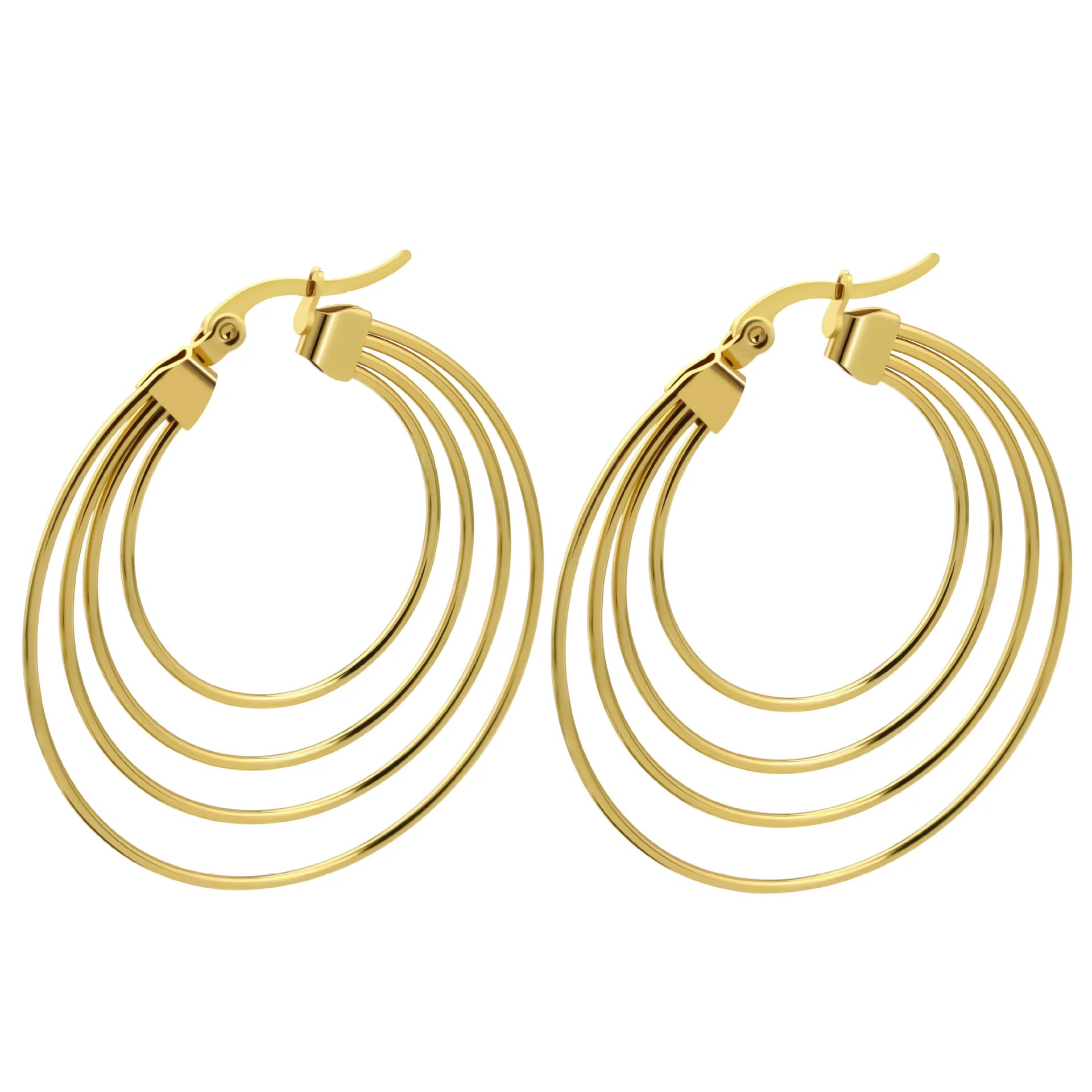 Wholesale Women's Fine Hoop Earrings Fashion Jewellery Made From Stainless Steel