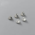 Hot Sale Loose Beads 925 Sterling Silver Geometry Cone Charm Beads for Jewelry Making Accessories
