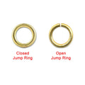 AU750 Gold Component Finding  Closed Open 18K Gold Jump Rings Hoop for Jewelry Welder Chains End