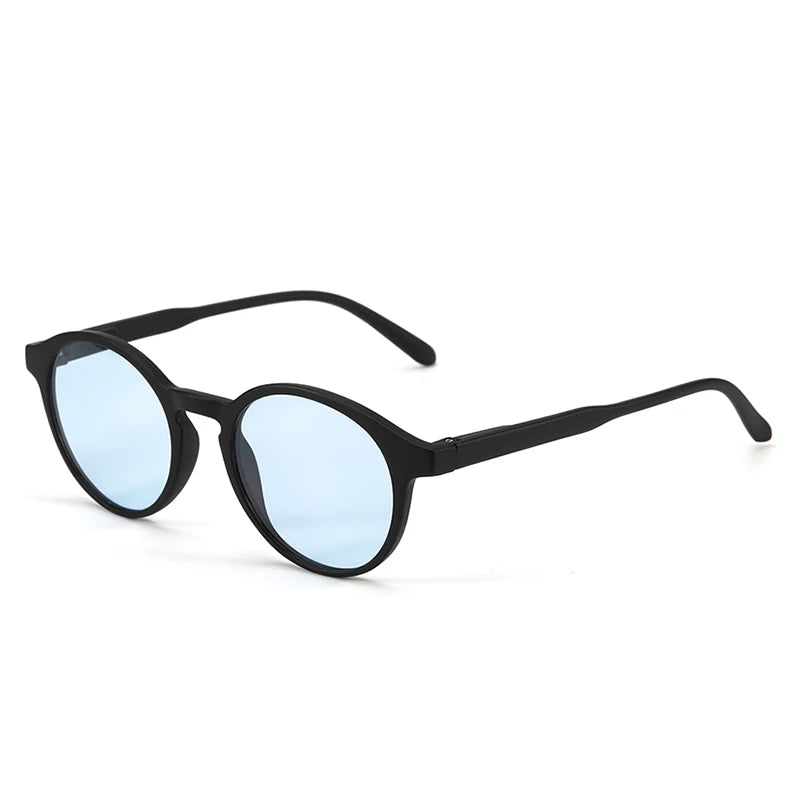 TR90 Round Blue Lens Photochromic Blue Light Blocking Glasses Custom Retro Men Computer Game Glasses Photochromic Sunglasses