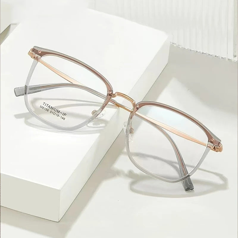 High Quality Frames for Eyeglasses Anti Blue Light Optical Myopia Glasses Lightweight Metal Square Eyeglasses Frames Wholesale