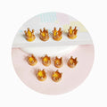 100Pcs/Lot Resin 3D Kawaii Crown Miniature Figurines Lovely King Princess Decoration Ornaments Dollhouse Decorative Statue