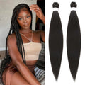 Synthetic Crochet EZ Braiding Hair Extension Pre Stretched for Colored Soft Yaki Straight Hair Hot Water Setting Women