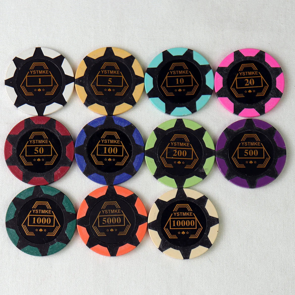 Customize 14g Clay Poker Chips 40mm Royal Crown Casino Chip with Value Stickers for Custom Logo Entertainment Poker Club Games