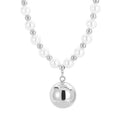 Fashion Fine Pearl Chain Necklace Big Bead Charm Necklace for Anniversary