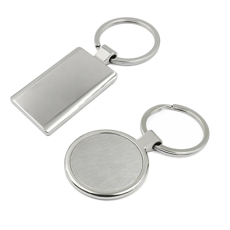 Custom Shape Luxury Metal Keychain With Car Logo Rotating Custom Logo 3D Sublimation Blank Metal Keychain