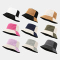 Landfond Accessory Autumn and Winter Retro Corduroy Two-color Patchwork Fisherman Hat Couple Bucket Hat