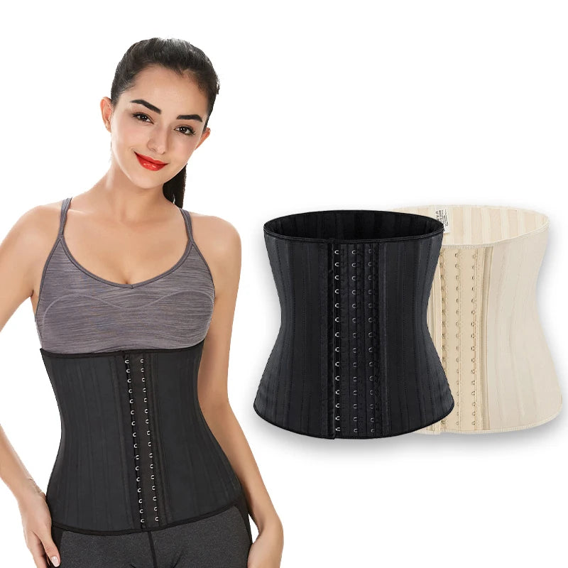 Customize Waist Corset Colombian Faja High Compression 25/29/31 Steel Bone Latex Waist Trainer for Women