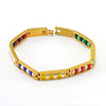 Fashion New Colorful DIY Beads Stainless Steel Custom Unisex Gift Bracelet Hand-beaded 18K Gold Plated Non-Fading Jewelry