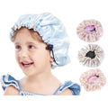 GTOP Wholesale Hair Accessories Wholesale Adjustable Reversible Bonnets Satin Sleep Double Layer Bonnets With Drawstring for Kid