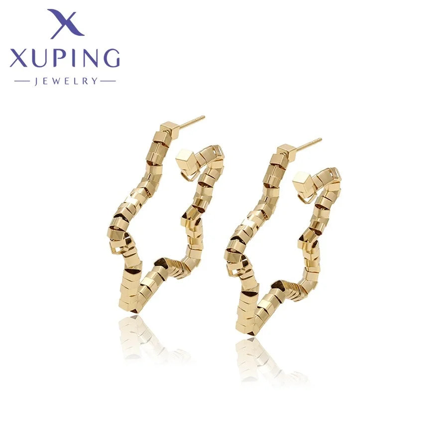 X000777865 XUPING Jewelry Wholesale Fashion Big Large Women Hoop Star Earring