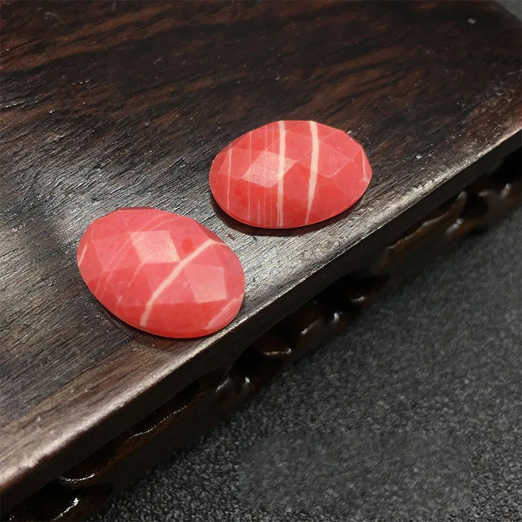 HZ Oval Shape Gemstones Agate Flat Back Colored Cabochons