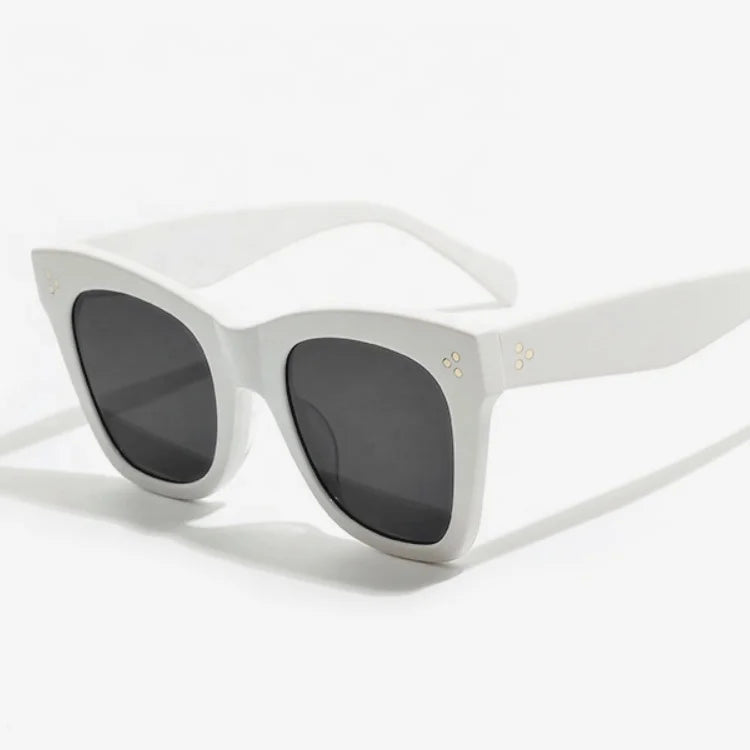 Fashion Acetate Streetwear Sunglasses Bright White Frame Sun Glass Sunglass 2025 Women Men Luxury Shades Square Trend