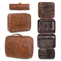 PU Leather Large Capacity Luxury Design Outdoor Travel Toiletry Makeup Cosmetic Bag Pouch Box Case Portable Men Cotton Nylon