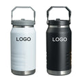 Large Size 1200/1600ml Stainless Steel Jug Straw Lid Vacuum Insulated Water Bottle Insulated Camping Kettle Ice Bucket Tumbler