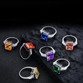 Wholesale 925 Sterling Silver Classic Ice Flower Cut Ring Cubic Zirconia Luxury Diamond Eternity Wedding Ring for Women