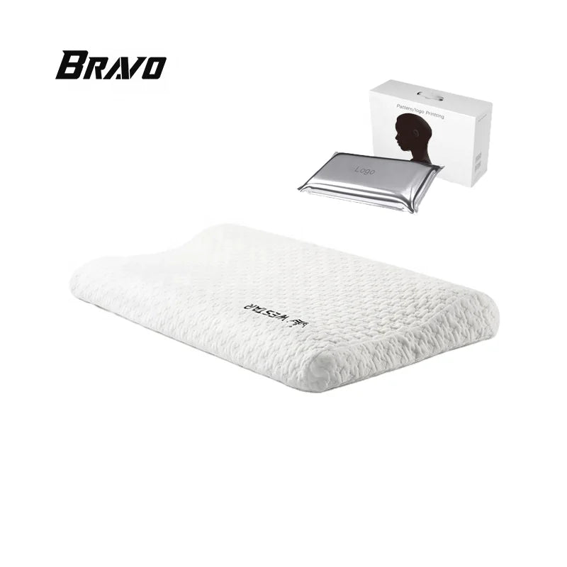 Gel Thin Memory Foam Pillow for Neck Pain Ergonomic Cervical Pillow for Side and Back Sleeper