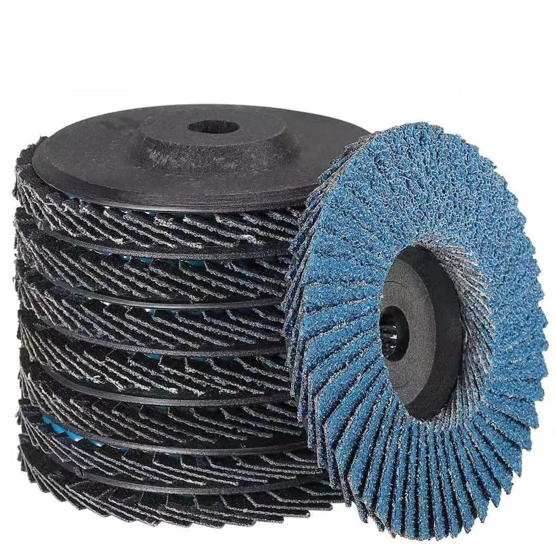 PMS 8PCS 40#60#80#120# Mini Zirconia Flap Disc 3 Inch Louver Wheel Grinding butterfly Sandpaper Grinding Disc Flap Disc