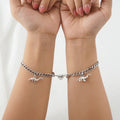 2Pcs Dinosaur Friendship Matching Bracelet Adjustable Attract Couple Bracelet Jewelry Magnetic Stainless Steel Fine Bracelet