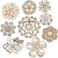 Original Fashion Women's Hijab Pins Pearl Safety Scarf Brooch Pin Clip with Alloy Material Wedding and Engagement Scarf Buckle