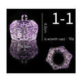 INS Style Rainbow Heart Shape Glass Pink Portable Powder Liquid Brush Holder Nail Art Tool Wholesale Crystal Nail Dappen Dish