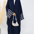 EID Islamic Clothing Turkiye Women Abaya Malaysia Marocain Eid Embroidered Open Front Abaya