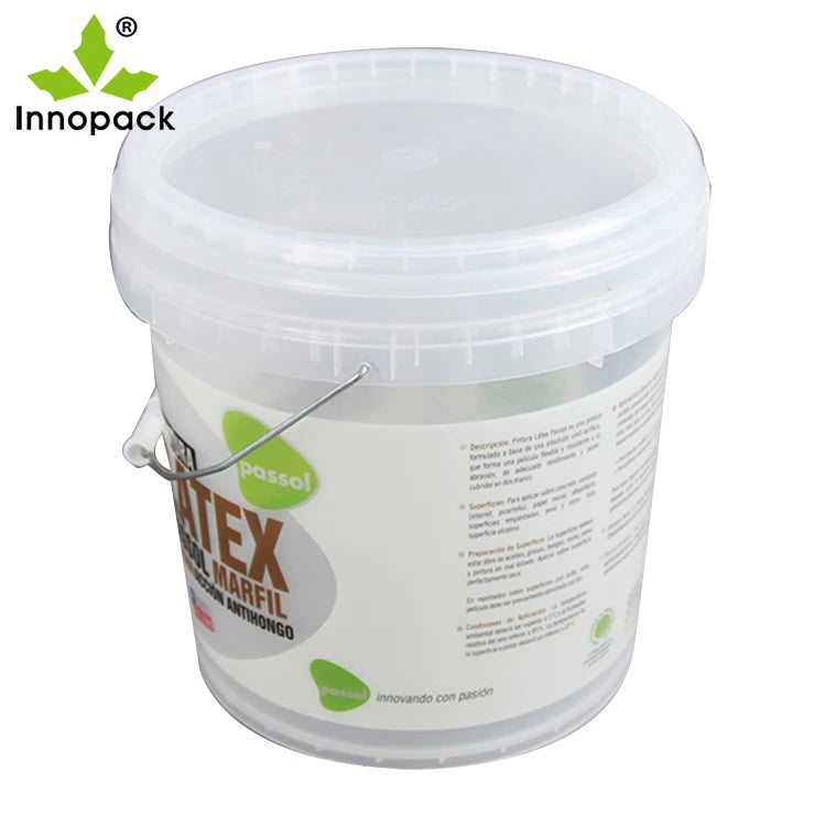 Wholesale Plastic Bucket Handle Galvanized Steel Bucket Handle Round Shape Bucket With Lid Plastic Material