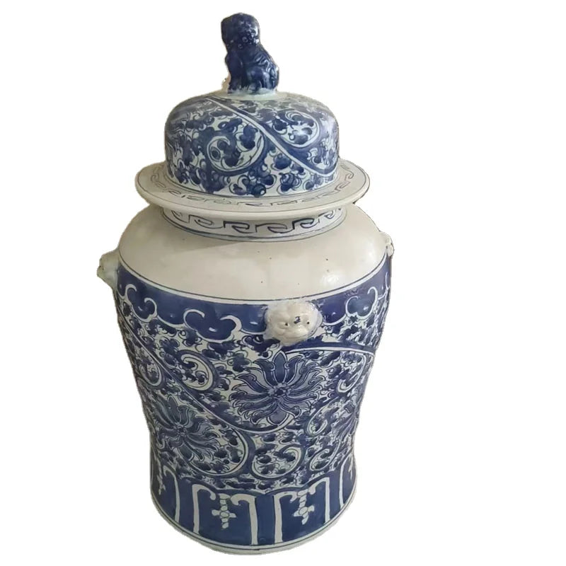 Best Price Wholesale Chinese Antique Home Goods Decorative Hand Painted Food Safe Ceramic Blue White Porcelain Ginger Jars