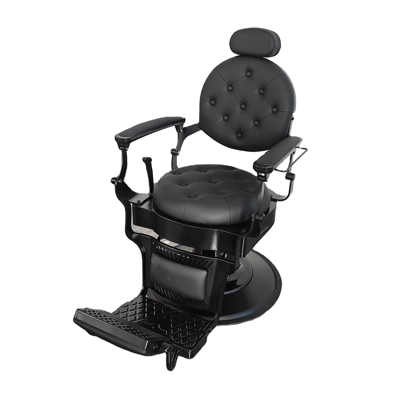 Hydraulic Hair Cutting Reclining Grooming Massage Chair Retro Salon Hairdressing Barber Chair