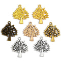 5 Colors Antique Silver Color Alloy Metal Tree Charms for Jewelry Making Diy Handmade Jewelry 30*24mm Q204