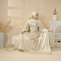 Exalted Dubai Women's Modest Muslim Dress Luxury Hand-Embellished Cape Abaya Plus Size for Spring