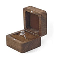 Wholesale Black Walnut Wooden Ring Storage Box with Lid Square Design for Jewelry for Storing Rings