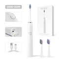 SN302 Or-Care Acoustic Wave Electric Toothbrush Kit with Head Holder Medium Bristle IPX7 Waterproof for Home Use