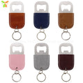 YY Low MOQ Pu Leather Bottle Opener Keychain Drinks Bottle Opener Key Chain