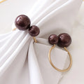 Hot Selling in Stock Luxury Golden Napkin Ring Holders New Pearl U-shaped Napkin Buckle Wedding Napkin Circle Towel Ring
