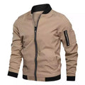 M-6XL Summer Side Sewn Pocket Casual Ordinary Hatless Standing Neck Zipper Youth Jacket Coat