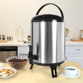 10litres Stainless Steel Black Milk Bucket Insulated Thermos Milk Tea Water Barrel Flask With Tap Milk Tea Barrel