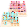 Factory  Kids Wooden Guess Who I Am Logical Reasoning Memory Board Game Early Educational Parent-Child Desktop Toys for Kids