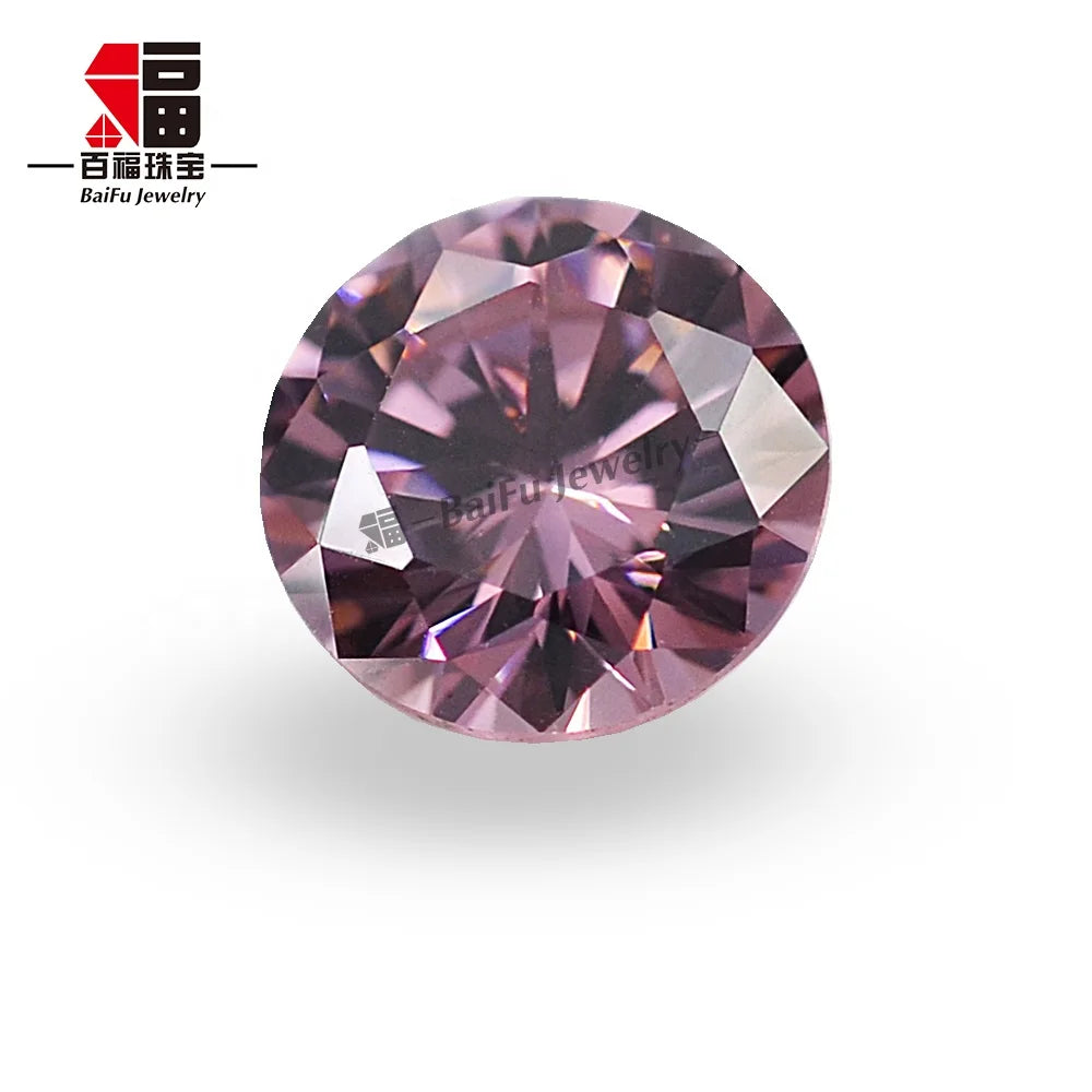 Baifu Jewelry Top Quality Loose Round Light Rhodolite Zircon
