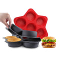 New Trend Microwave Oven Safe Cake 7 Cups Baking Bread Press Tray Food Safely Silicone Hamburger Bun Mold Pan