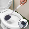 2025 Clean Home Wall Hanging TPR Toilet Brush with a Tweezer and Holder Set Silicone Customized Caddy Sustainable Cleaning Brush