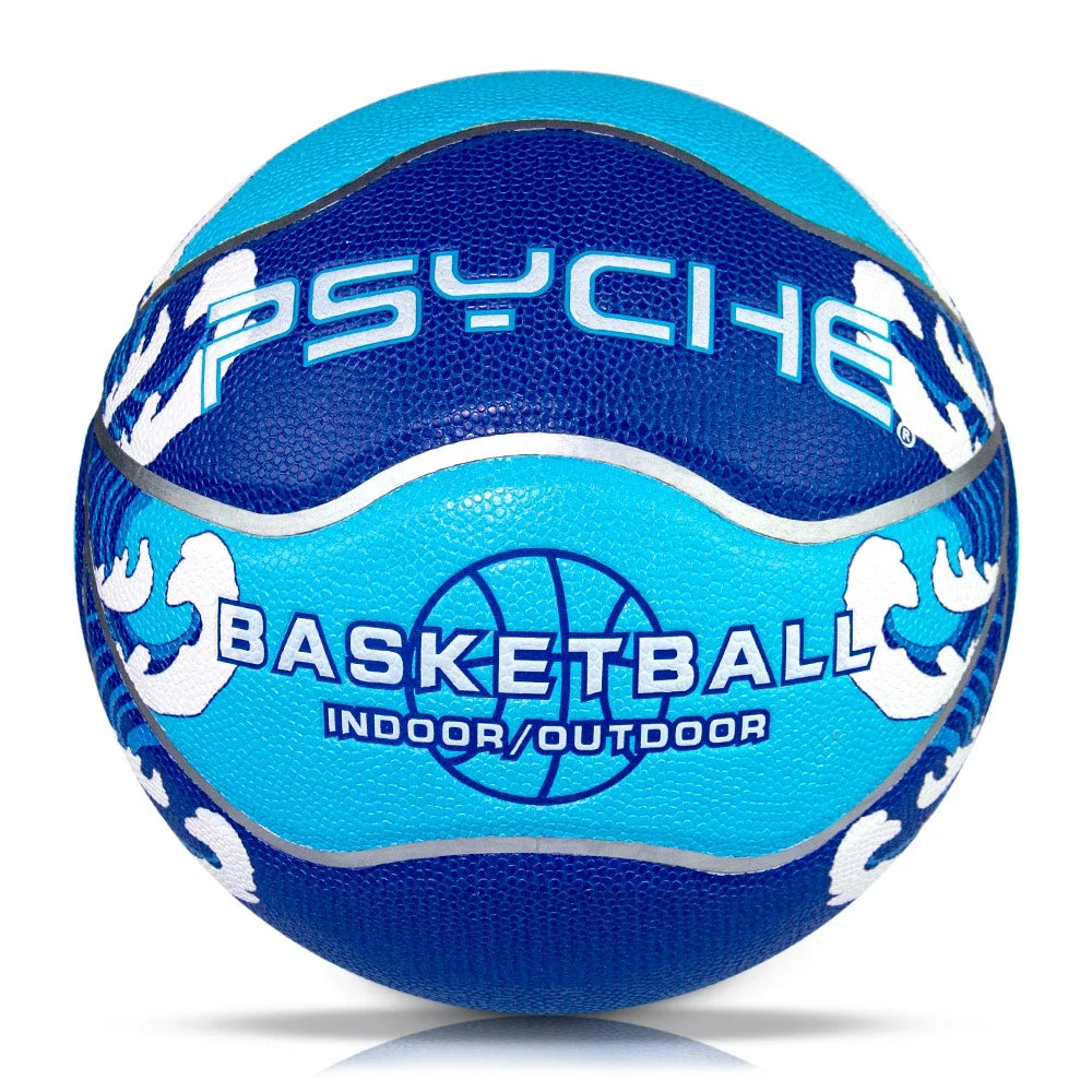 PSYCHE Patented Design Full Panel Printing PU Indoor Outdoor Basketball Size 7 for Training
