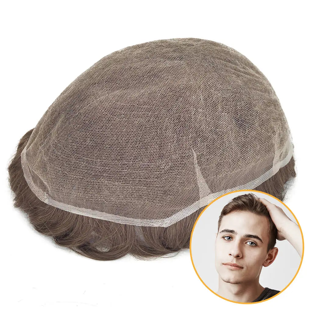 SUNNY Super Fine Swiss Lace Hair System Wholesale Hair Replacement Men Wigs Toupee