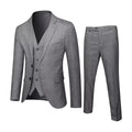Men's Suit Suit British Slim Gray Plaid Casual Suit Three-piece Wholesale Customization
